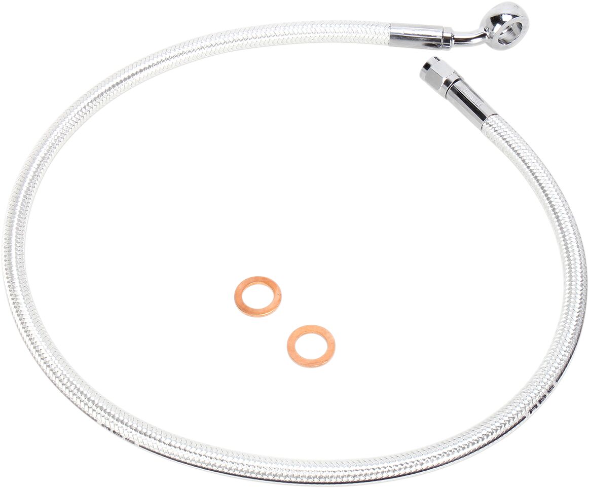 Magnum Shielding Brake Line Front Upper Designer Clear Jacket Chrome Nature Brake Lines Hoses Stainless Magnum Shielding