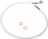 Magnum Shielding Brake Line Front Upper Designer Clear Jacket Chrome Nature Brake Lines Hoses Stainless Magnum Shielding