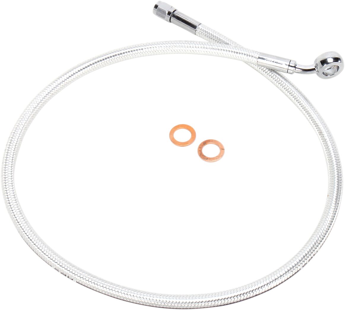 Magnum Shielding Brake Line Front Upper Designer Clear Jacket Chrome Nature Brake Lines Hoses Stainless Magnum Shielding