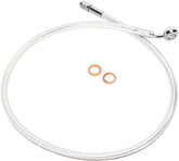 Magnum Shielding Brake Line Front Upper Designer Clear Jacket Chrome Nature Brake Lines Hoses Stainless Magnum Shielding