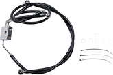 Drag Specialties Brake Line Stainess Steel Black Coated Front/Upper/Lower Extended +10" Brake Lines Hoses Stainless Drag Specialties