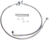 Drag Specialties Brake Line Stainess Steel Clear Coated Rear Oem Length Brake Lines Hoses Stainless Drag Specialties