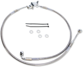 Drag Specialties Brake Line Stainess Steel Clear Coated Rear Oem Length Brake Lines Hoses Stainless Drag Specialties