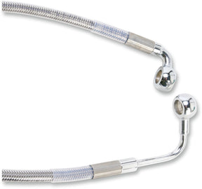 Drag Specialties Brake Line Stainess Steel Clear Coated Rear Oem Length Brake Lines Hoses Stainless Drag Specialties