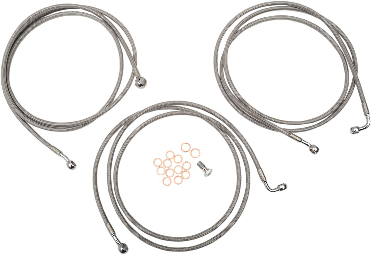 La Choppers Brklins18 20 14+Fl Abs Ss BRAKE LINES-HOSES-STAINLESS ST La Choppers