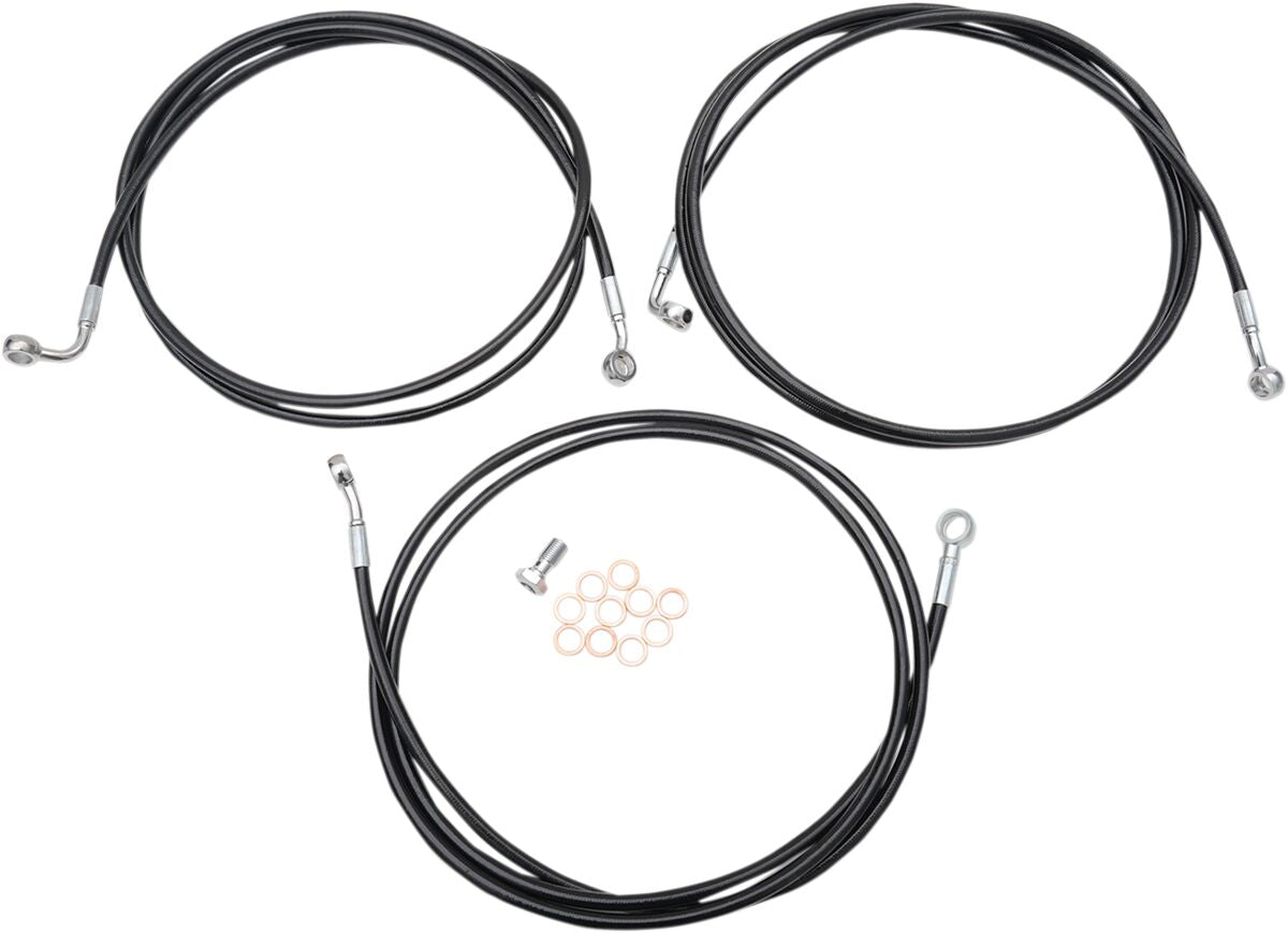 La Choppers Brklin18 20 14 16 Fl Abs B BRAKE LINES-HOSES-STAINLESS ST La Choppers