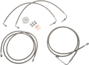 La Choppers Brklines18 20 Fltr Abs Ss BRAKE LINES-HOSES-STAINLESS ST La Choppers