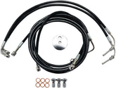 La Choppers Brakelines Black For 12 14" Ape Bars Abs Models Hd Brake Lines Hoses Stainless La Choppers