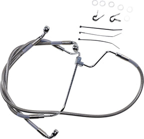 Drag Specialties Line Brk 14 16 Flht S+2 BRAKE LINES-HOSES-STAINLESS ST Drag Specialties