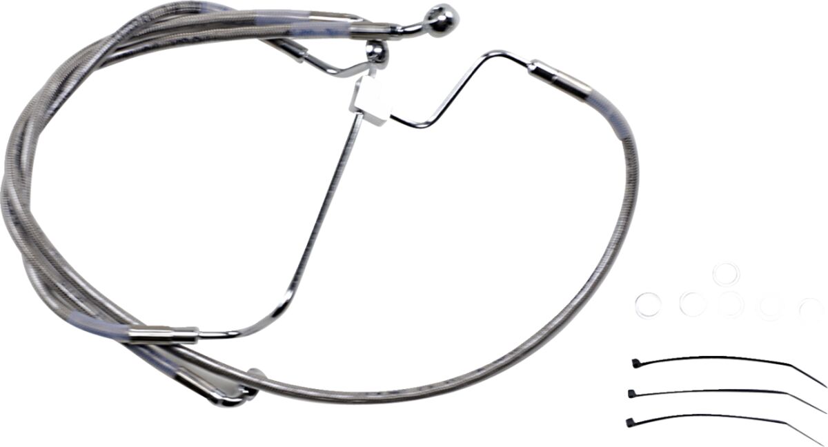 Drag Specialties Line Brk 14 16 Flht S+6 BRAKE LINES-HOSES-STAINLESS ST Drag Specialties