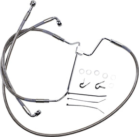Drag Specialties Line Brk 14 16 Flht S+8 BRAKE LINES-HOSES-STAINLESS ST Drag Specialties