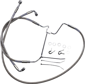 Drag Specialties Line Brk 14 16 Flht S+8 BRAKE LINES-HOSES-STAINLESS ST Drag Specialties