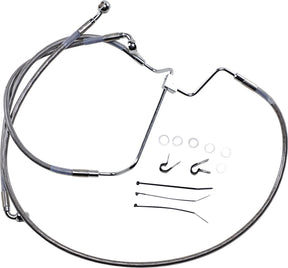 Drag Specialties Line Brk 14 16 Flht S+10 BRAKE LINES-HOSES-STAINLESS ST Drag Specialties