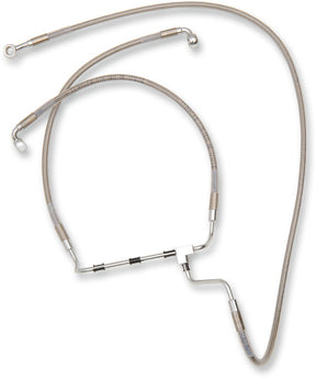 Drag Specialties Line Brk 14 16 Flht S+10 BRAKE LINES-HOSES-STAINLESS ST Drag Specialties