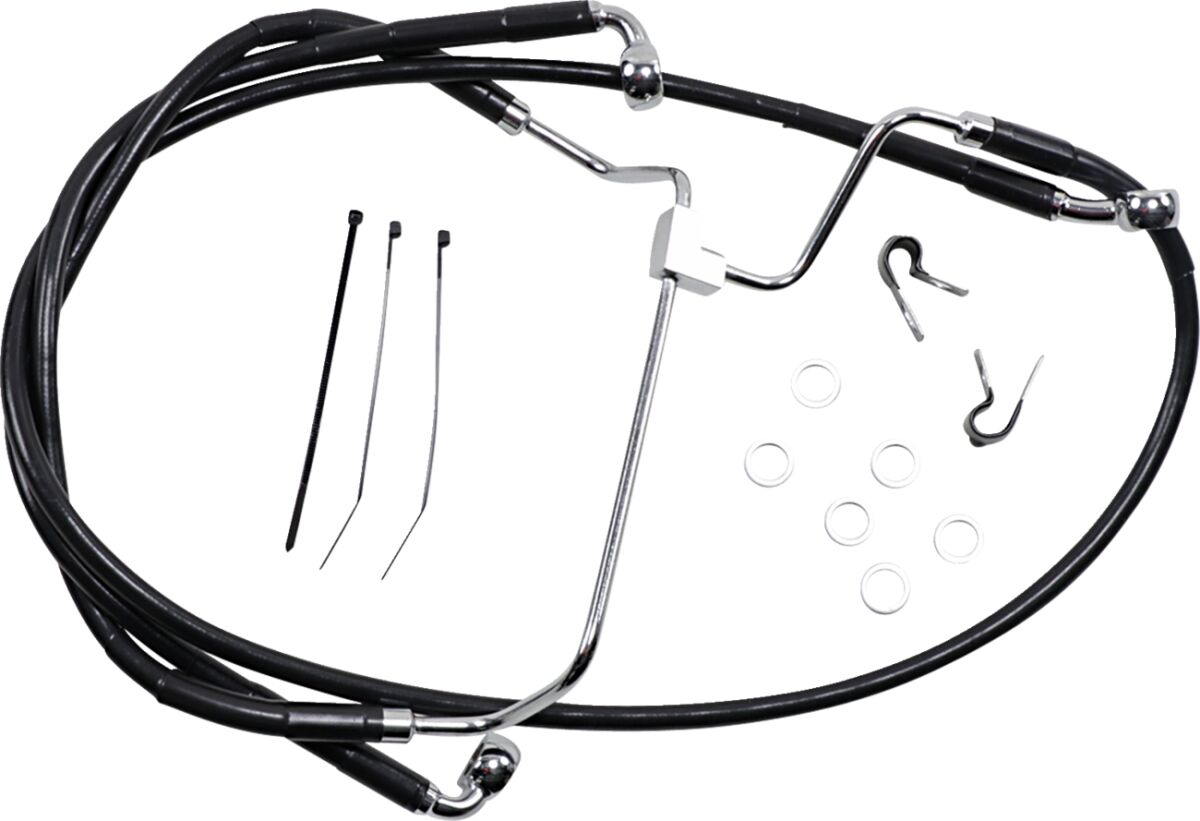 Drag Specialties Line Brk 14 16 Flht B+10 BRAKE LINES-HOSES-STAINLESS ST Drag Specialties