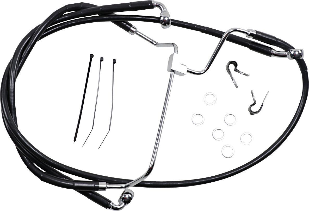 Drag Specialties Line Brk 14 16 Flht B+10 BRAKE LINES-HOSES-STAINLESS ST Drag Specialties