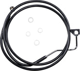 Drag Specialties Standard Length Front Black Vinyl/Stainless Steel Upper Brake Line Kit Brake Lines Hoses Stainless Drag Specialties
