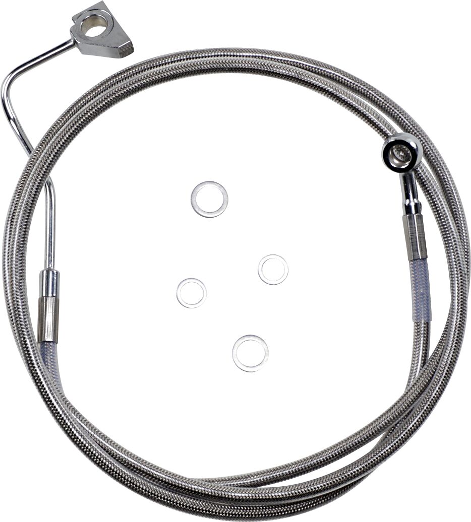 Drag Specialties Line Br 14 5 Fl W/Abs S+4 BRAKE LINES-HOSES-STAINLESS ST Drag Specialties