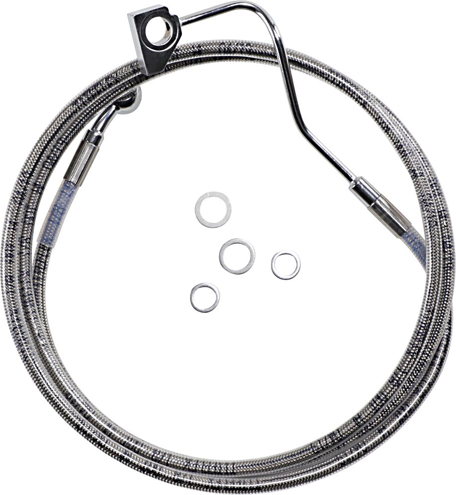 Drag Specialties Extended Length Front Stainless Steel Brake Line Kit Brake Lines Hoses Stainless Drag Specialties
