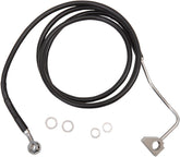 Drag Specialties Black Vinyl/Stainless Extended Length Front Brake Line Kit Brake Lines Hoses Stainless Drag Specialties