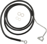 Drag Specialties Black Vinyl/Stainless Extended Length Front Brake Line Kit Brake Lines Hoses Stainless Drag Specialties