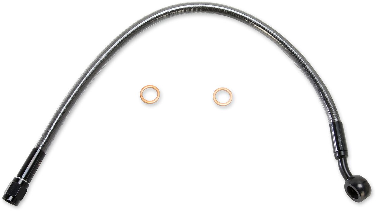 Magnum Shielding Brake Line Front Upper Dual Disc Abs Designer Chrome Black Brake Lines Hoses Stainless Magnum Shielding