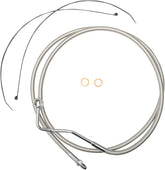 Magnum Shielding Brk Mid Line Abs Flht Pol BRAKE LINES-HOSES-STAINLESS ST Magnum Shielding