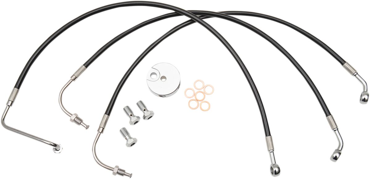 La Choppers Brkelines Bk15 17 96 07 Rk BRAKE LINES-HOSES-STAINLESS ST La Choppers