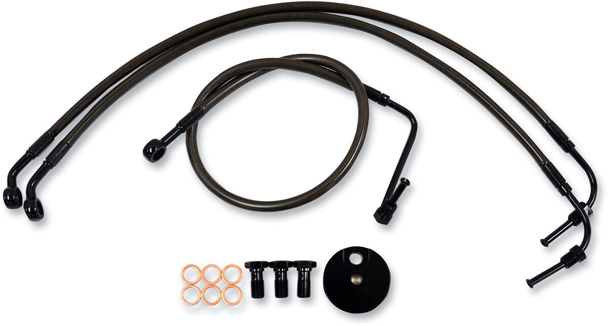La Choppers Brkelines Mn12 14 96 07 Rk BRAKE LINES-HOSES-STAINLESS ST La Choppers