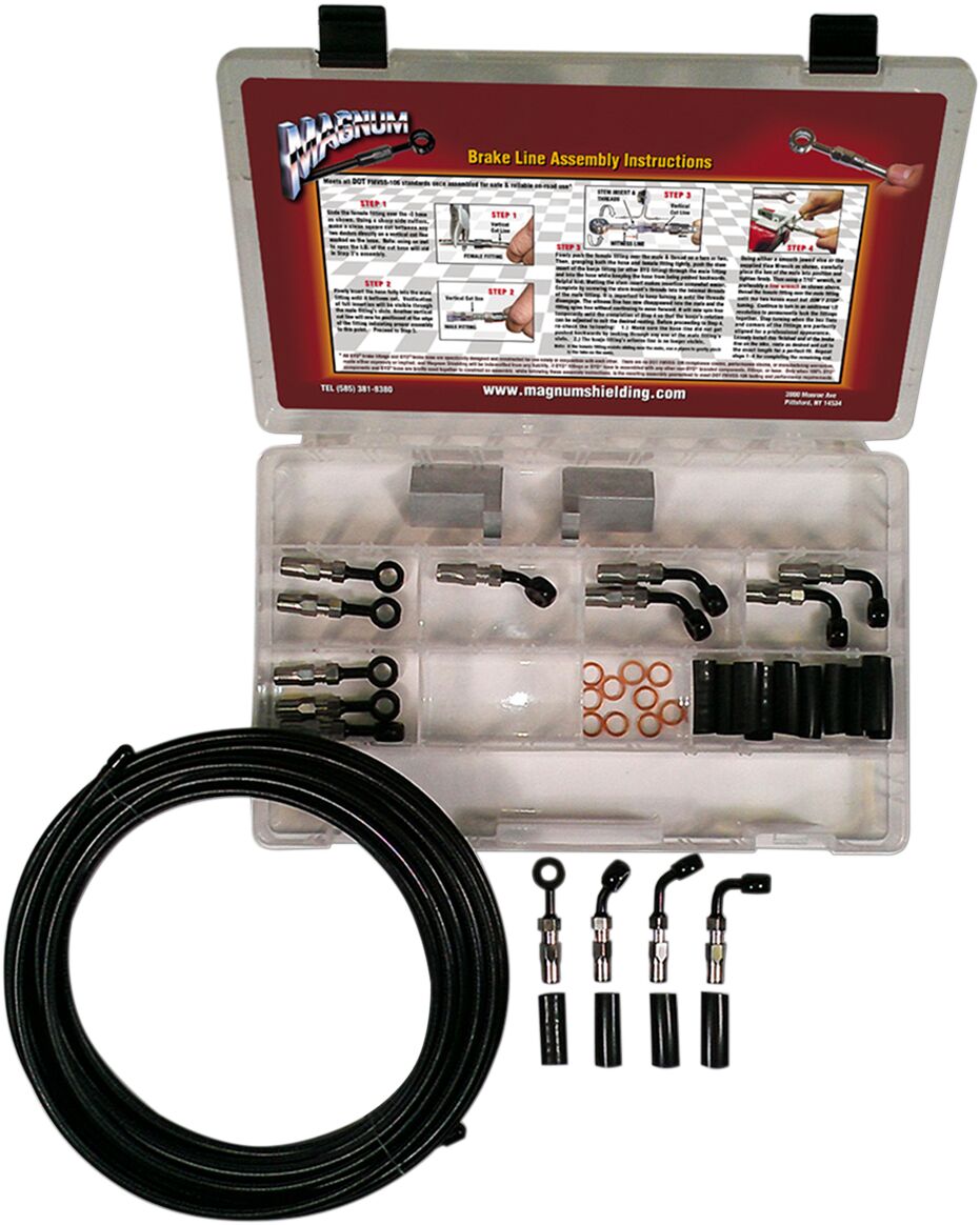 Magnum Shielding Byo Brk Line Basic Black BRAKE LINE HARDWARE Magnum Shielding