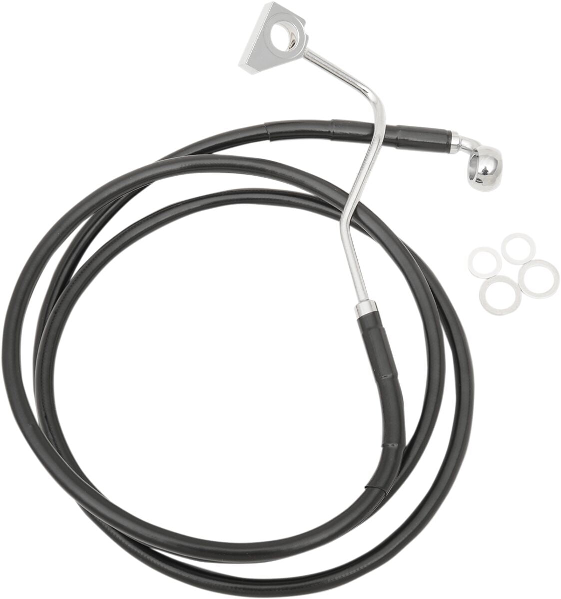 Drag Specialties Brake Line Kit Front Standard Length Black Vinyl Stainless Steel Brake Lines Hoses Stainless Drag Specialties