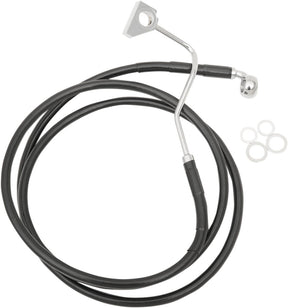 Drag Specialties Brake Line Kit Front Standard Length Black Vinyl Stainless Steel Brake Lines Hoses Stainless Drag Specialties