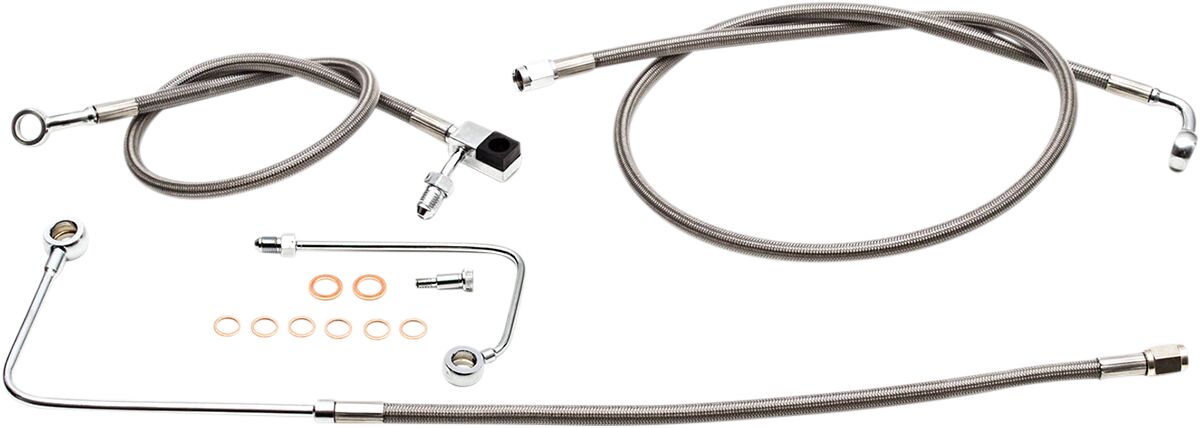 La Choppers Brklines Ss 12 14 St Abs BRAKE LINES-HOSES-STAINLESS ST La Choppers