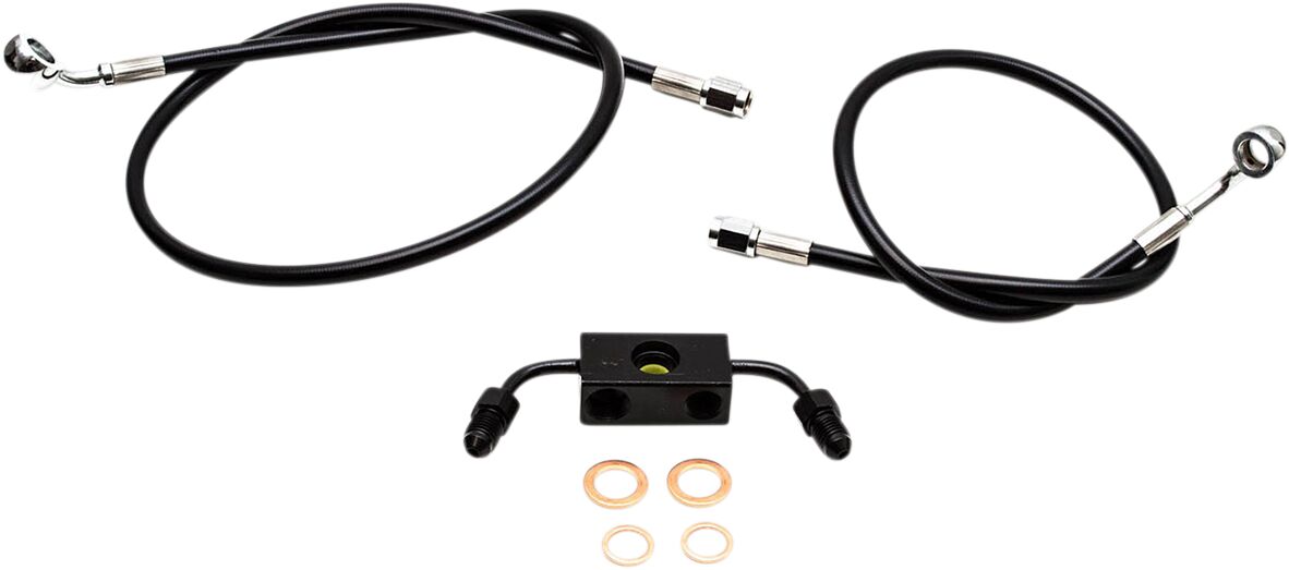 La Choppers Brklines Bk 12 14 Fxd Abs BRAKE LINES-HOSES-STAINLESS ST La Choppers