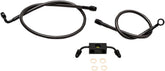 La Choppers Handlebar Cable/Brake & Clutch Line/Wire Kits And Components / Stainless Steel / Black Brake Lines Hoses Stainless La Choppers