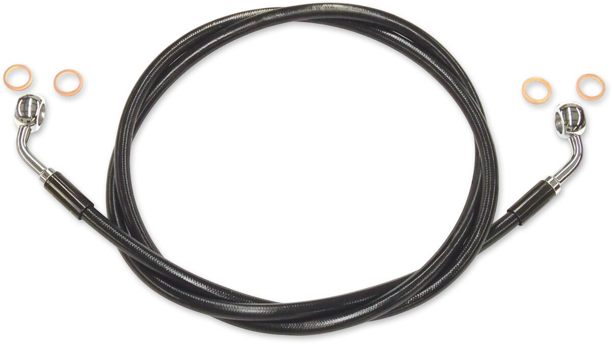 Magnum Shielding Brake Line E Z Align Xr Non Abs Black Pearl Black/Braided 48" Brake Lines Hoses Stainless Magnum Shielding