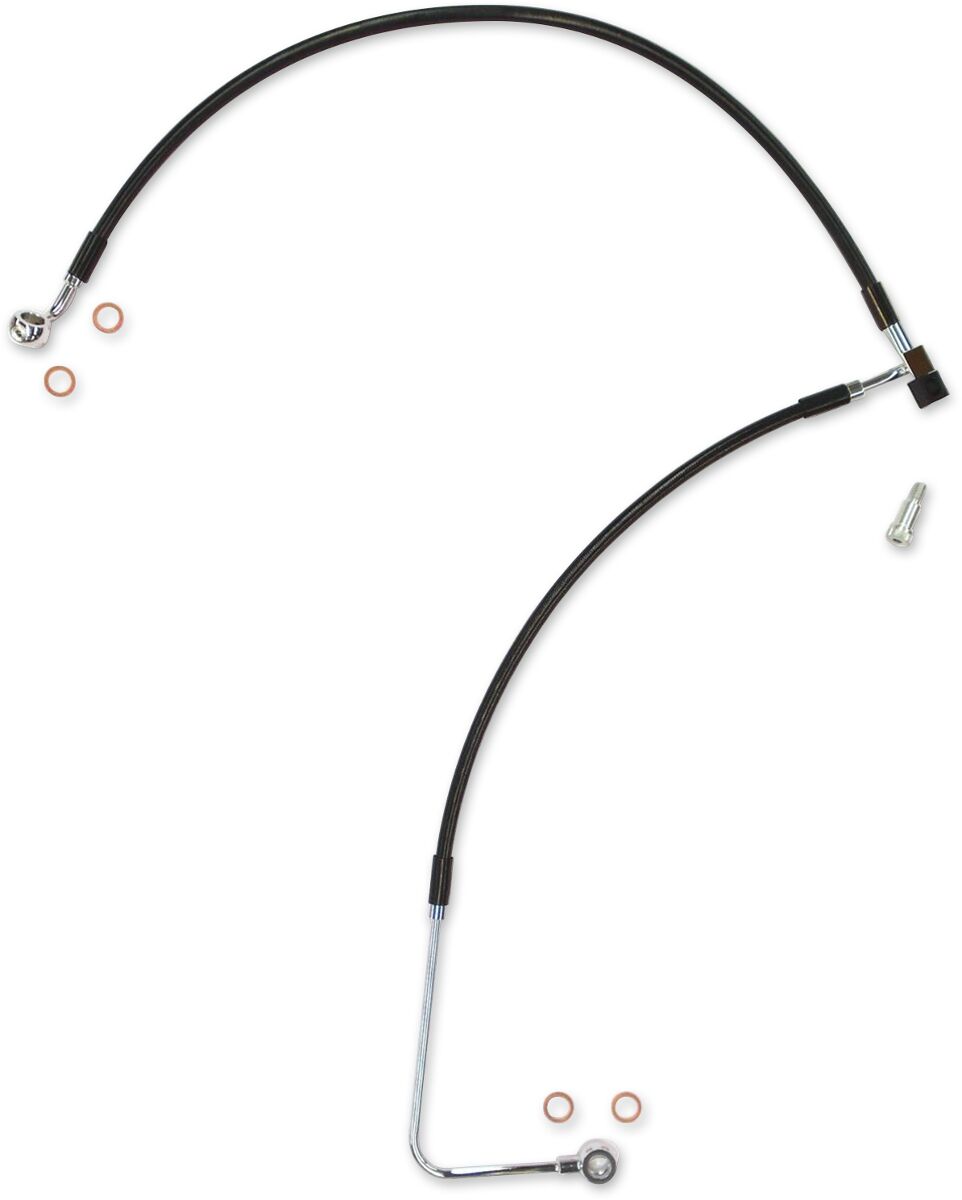 Magnum Shielding Brake Line Kit E Z Align Xr Abs Lowers Black Pearl Braided Black/Clear 20 1/4" Brake Lines Hoses Stainless Magnum Shielding