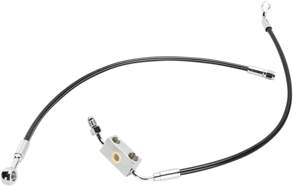 Magnum Shielding Brake Line Kit Single Disc E Z Align Xr 21" Abs Stainless Steel W/Black Coating Brake Lines Hoses Stainless Magnum Shielding