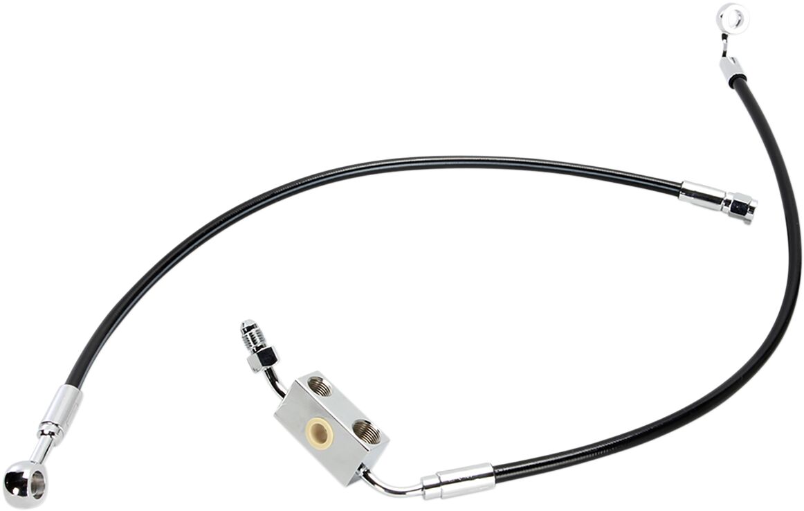 Magnum Shielding Brake Line Kit Single Disc E Z Align Xr 25" Abs Stainless Steel W/Black Coating Brake Lines Hoses Stainless Magnum Shielding