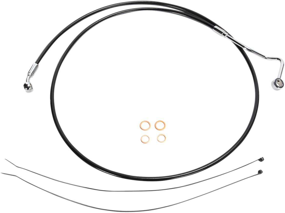 Magnum Shielding Line Brake Upper Xr Blk BRAKE LINES-HOSES-STAINLESS ST Magnum Shielding