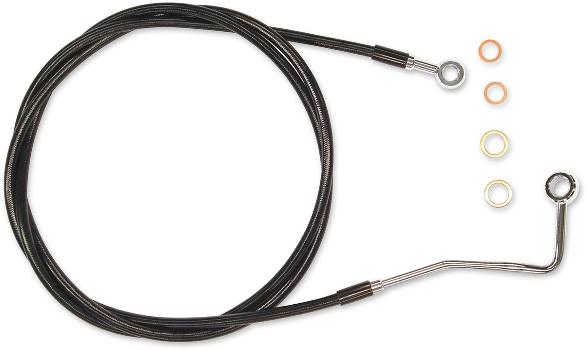 Magnum Shielding Brake Line Kit Abs Upper Front E Z Align Xr 72" Length Black Pearl Braided Brake Lines Hoses Stainless Magnum Shielding