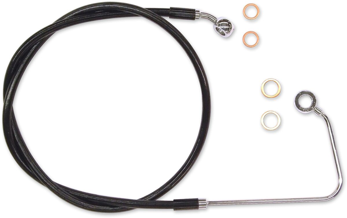 Magnum Shielding Brake Line Kit Abs Upper Front E Z Align Xr 34" Length Black Pearl Braided Brake Lines Hoses Stainless Magnum Shielding