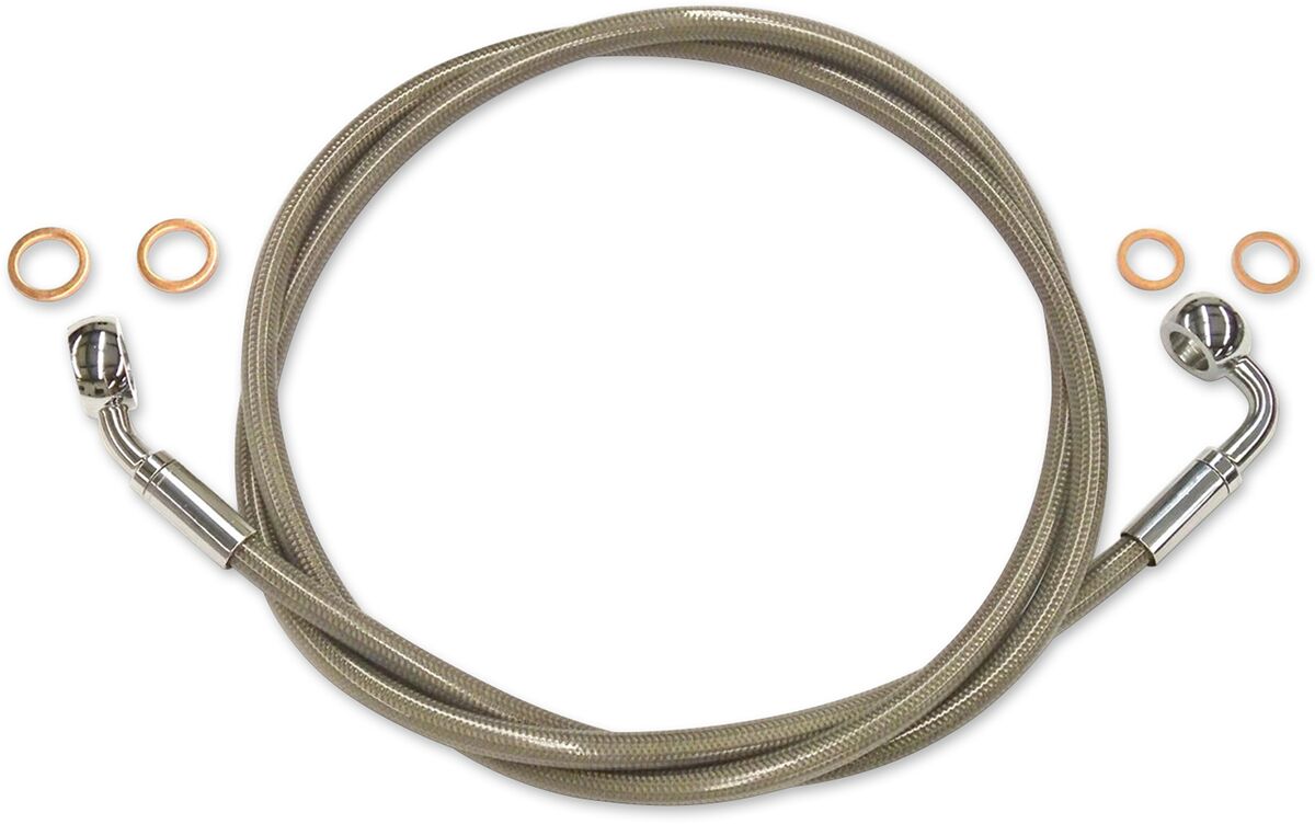 Magnum Shielding Brake Line E Z Align Xr Non Abs Polished Nature/Clear 44" Brake Lines Hoses Stainless Magnum Shielding
