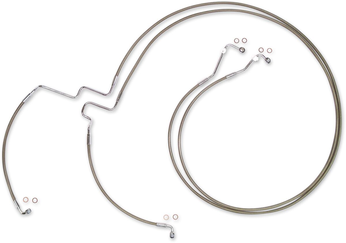 Magnum Shielding Line Brake Xr Lower Ss BRAKE LINES-HOSES-STAINLESS ST Magnum Shielding