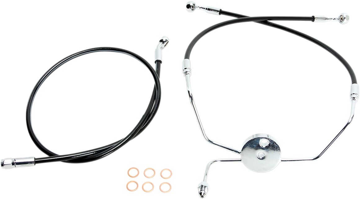 Magnum Shielding Line Brake Front Xr Blk BRAKE LINES-HOSES-STAINLESS ST Magnum Shielding