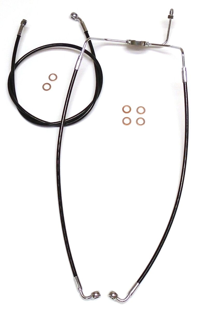 Magnum Shielding Line Brake Front Xr Blk BRAKE LINES-HOSES-STAINLESS ST Magnum Shielding