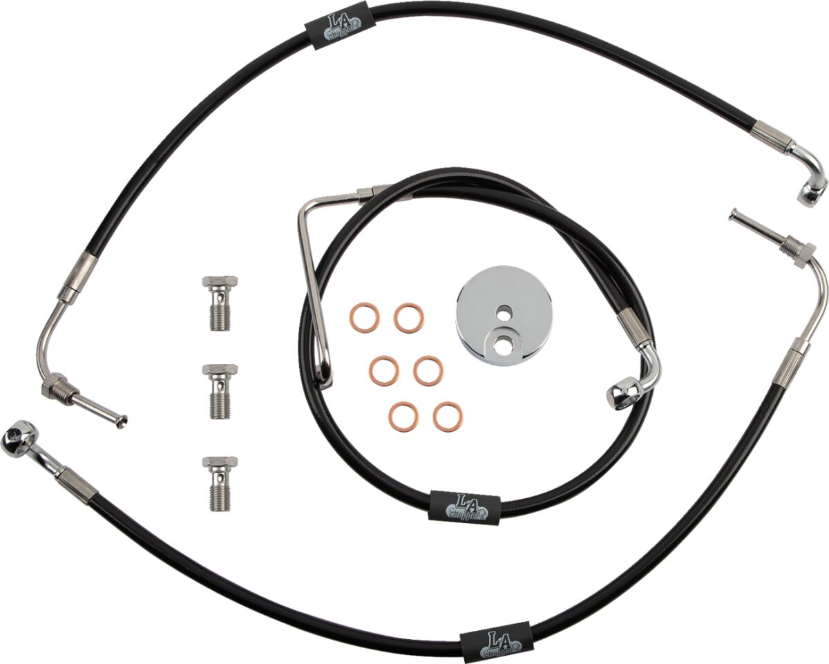 La Choppers Brakelines B12 14 Fxdf BRAKE LINES-HOSES-STAINLESS ST La Choppers