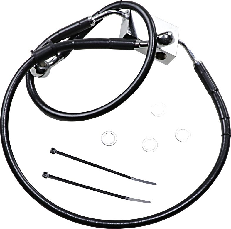 Drag Specialties Frt Brake Line Xl Bk +4 Brake Lines Hoses Stainless Drag Specialties