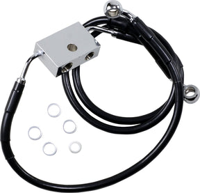 Drag Specialties Frt Brake Line Xl Bk +8 Brake Lines Hoses Stainless Drag Specialties