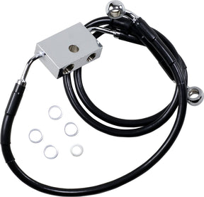 Drag Specialties Frt Brake Line Xl Bk +8 Brake Lines Hoses Stainless Drag Specialties